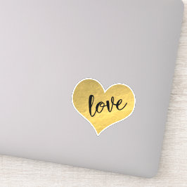 gouden hart "liefde" sticker