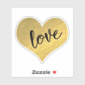  gouden hart "liefde" sticker (Vel)