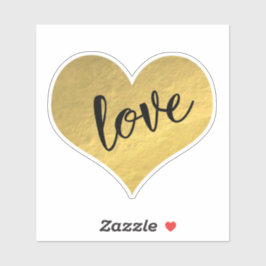 gouden hart "liefde" sticker
