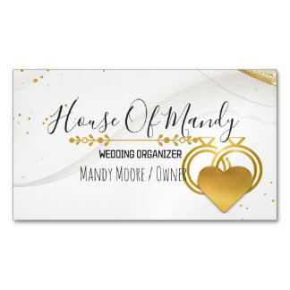 Gouden Hart Luxe Moderne Professionele Branding Magnetisch Visitekaartje