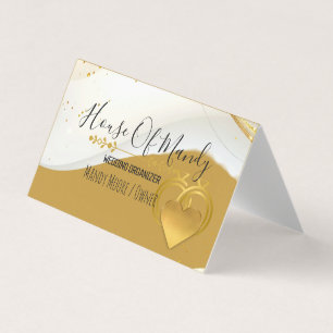 Gouden Hart Luxe Moderne Professionele Branding Visitekaartje