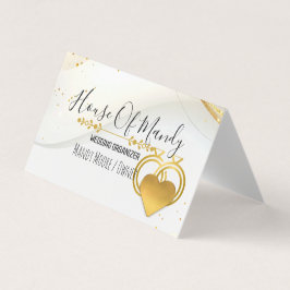 Gouden Hart Luxe Moderne Professionele Branding Visitekaartje
