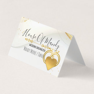Gouden Hart Luxe Moderne Professionele Branding Visitekaartje