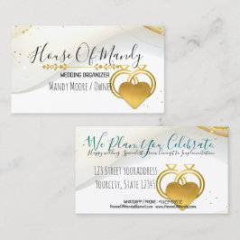 Gouden Hart Luxe Moderne Professionele Branding Visitekaartje