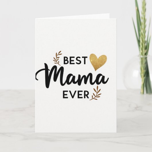 Gouden Hart Mama Kaart (Voorkant)