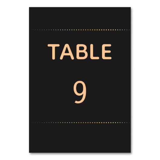 Gouden hart mannelijke bruiloft | Tabelnummer Kaart (Voorkant)
