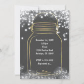 Gouden Hart Mason Jar & Sparkle Lights ELKE KLEUR Kaart (Achterkant)