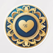 Gouden Hart Medaillon Labels (Design 2)
