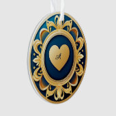 Gouden Hart Medaillon Ornament (voorkant)