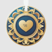 Gouden Hart Medaillon Ornament (achterkant)