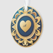 Gouden Hart Medaillon Ornament (voorkant)