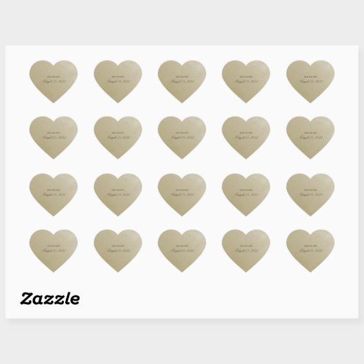 Gouden Hart met Tekst Stickers (Vel)