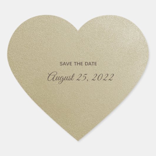 Gouden Hart met Tekst Stickers (Voorkant)