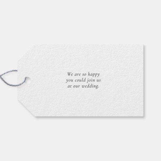 Gouden Hart Modern Script Elegante bruiloft Cadeaulabel (Achterkant Horizontaal)