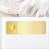 gouden hart moderne bruiloft adresetiketten etiket (Insitu)