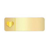 gouden hart moderne bruiloft adresetiketten etiket (Voorkant)
