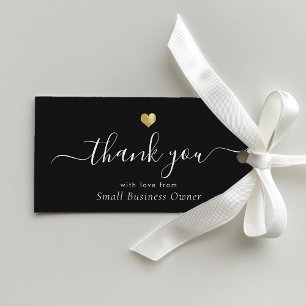 Gouden Hart Moderne Calligraphy Script Zakelijk Cadeaulabel