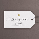 Gouden Hart Moderne Kalligrafie Script Zakelijk Ca Cadeaulabel