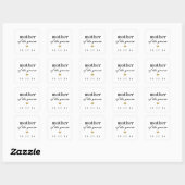 Gouden Hart Moeder van de Bruidegom Cadeau Vierkante Sticker (Vel)