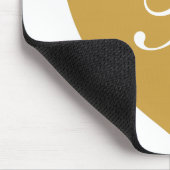 Gouden Hart Monogram Muismat (Hoek)