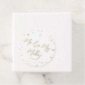Gouden Hart “Mr & Mrs” Trouwen Bedankjes Labels (In situ)
