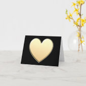 Gouden Hart Notecards Kaart (Gele Bloem)