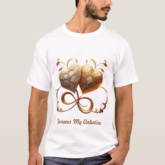 "Gouden Hart Omhelzing" T-shirt (Voorkant)