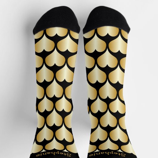 Gouden Hart Ontwerp Persoonlijk Sokken (Top)