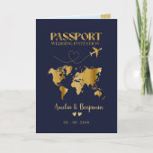 Gouden Hart Reis Paspoort Bestemming Huwelijk (Voorkant)