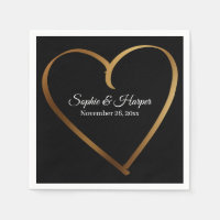 Gouden hart rond details, op zwart