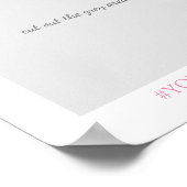 Gouden Hart Roze Bloemige Bruiloftsfoto Prop Poster (Hoek)