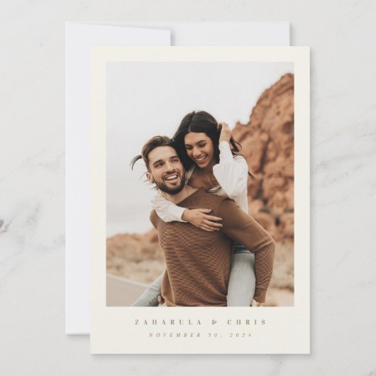 Gouden Hart Save The Date Agenda Fotokaart (Achterkant)