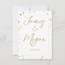 Gouden Hart Save the Date Kaarten