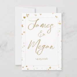 Gouden Hart Save the Date Kaarten