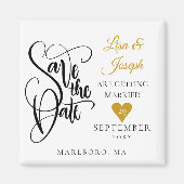 Gouden Hart Save the Date Magneet (Voorkant)
