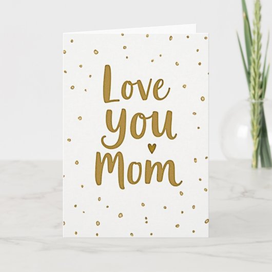 Gouden Hart Script Kaart (Voorkant)
