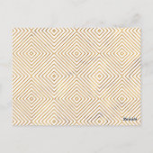 Gouden Hart Script op Witte Trouwwebsite Briefkaart (Achterkant)