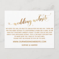 Gouden Hart Script op Witte Trouwwebsite