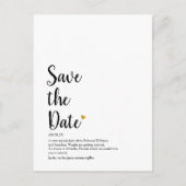 Gouden Hart Script Save the Date Definitie Aankondigingskaart (Voorkant)