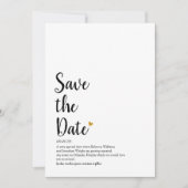 Gouden Hart Script Sla de Datum Op Definitie Save The Date (Voorkant)