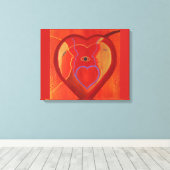 Gouden hart Single Print (Insitu (Houten vloer))