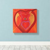 Gouden hart Single Print (Insitu (Houten vloer))