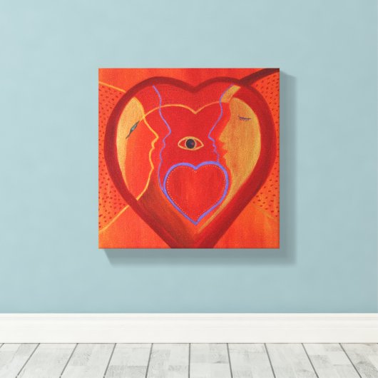 Gouden hart Single Print (Insitu (Houten vloer))