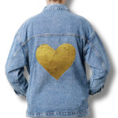 Gouden Hart Symbool van Liefde BlueJean Jacket