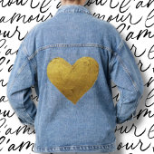 Gouden Hart Symbool van Liefde BlueJean Jacket
