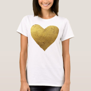 Gouden hart symbool van liefde T-Shirt