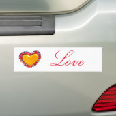 Gouden hart Thunder_Cove Bumpersticker (Op auto)