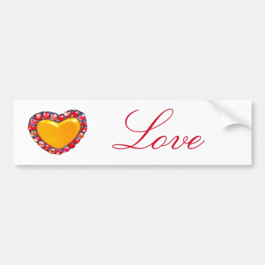 Gouden hart Thunder_Cove Bumpersticker (Voorkant)