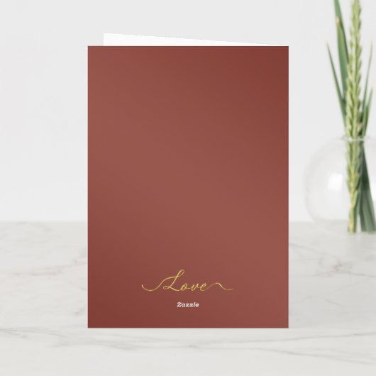 Gouden Hart Valentijn Kaart (Achterkant)