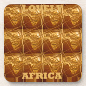 Gouden Hart van Afrika Bier Onderzetter (Voorkant)